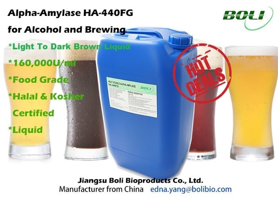 Nahrungsmittelgrad Alpha Amylase Brewing Enzymes Heat stabiles HA-440FG für Alkohol