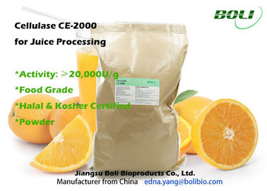 Hohe Konzentrations-flüssiges Zellulase-Enzym-Sandy-Beige-Pulver 20000 U/g-Nahrungsmittelgrad