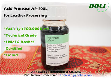 Hellbraune Enzyme benutzt in der Lederindustrie, 100000 U/ml der sauren Protease-AP - 100L