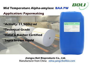 Flüssige Form-niedrigtemperaturalphaamylase-Enzym PW-Kosteneinsparung für Papierherstellung