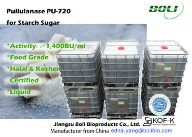 Nahrungsmittelgrad-Pullulanase PU-720, 1.400 BU/ml Enzym in der Lebensmittelindustrie für Produktion des hohen Glukose-Sirups