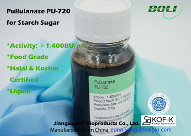 Nahrungsmittelgrad-Pullulanase PU-720, 1.400 BU/ml Enzym in der Lebensmittelindustrie für Produktion des hohen Glukose-Sirups