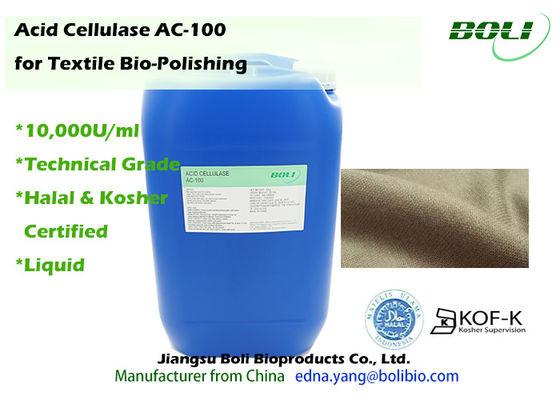 Flüssige Biopolishing-Enzym-saurer Zellulase Wechselstrom - 100 für Gewebe