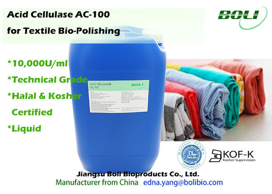 Flüssige Biopolishing-Enzym-saurer Zellulase Wechselstrom - 100 für Gewebe