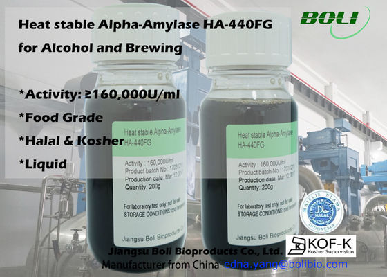 Flüssige Nahrungsmittelgebrauchs-Brauenenzym-hohe Temperatur Alpha Amylase Ha-440fg 160000u/Ml