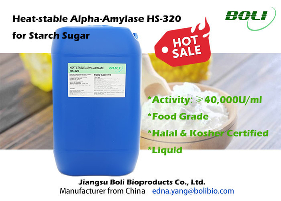 Hs-320 Alpha Amylase Enzyme Non Gmo Nahrungsmittelgrad für Stärke-Zucker