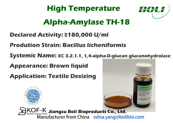 Flüssige Entschlichtungs-Textil-Alpha Amylase Enzyme With Low-Dosierung