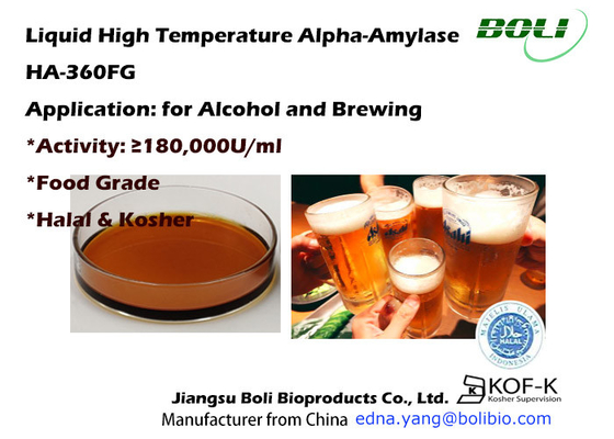 PHs-Stabilitätverflüssigung Alpha Amylase Enzyme Sepia Brown in der Alkohol-Brauindustrie