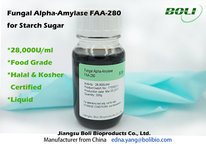Nahrungsmittelgrad-pilzartiges Alphaamylase-Enzym nicht- GMO 28000 U/ml für Stärke-Zucker