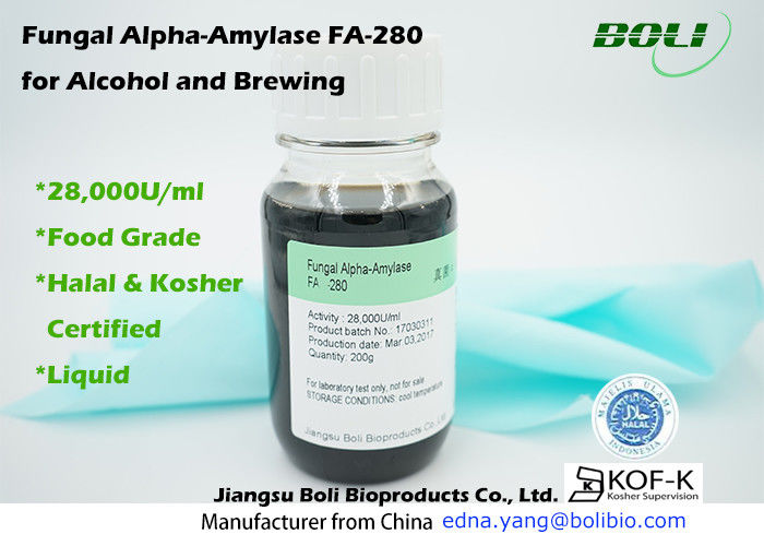 Flüssige pilzartige Alphaamylase FA-280, stabiles Tätigkeits-Alphaamylase-Enzym-Brauen nicht- GMO